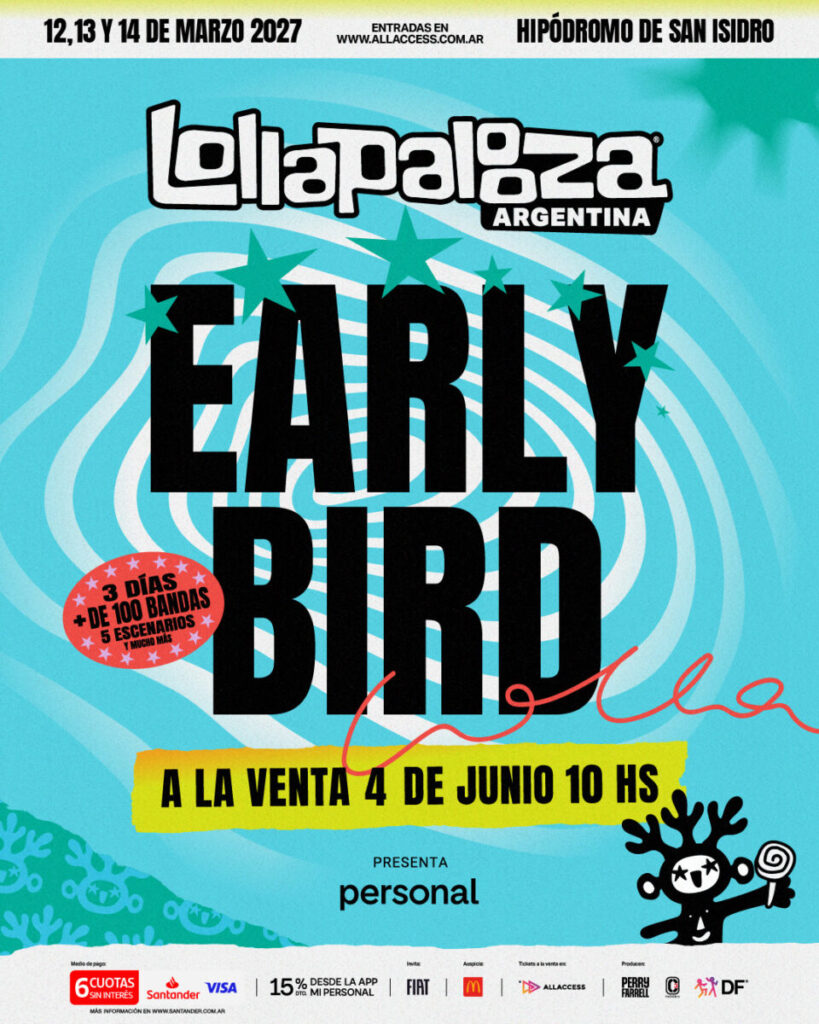 lollapalooza 2027 flyer anuncio entradas