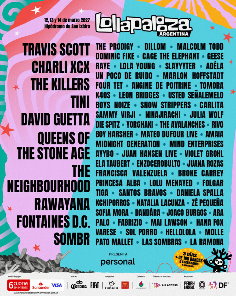 Lollapalooza Argentina line-up 2027